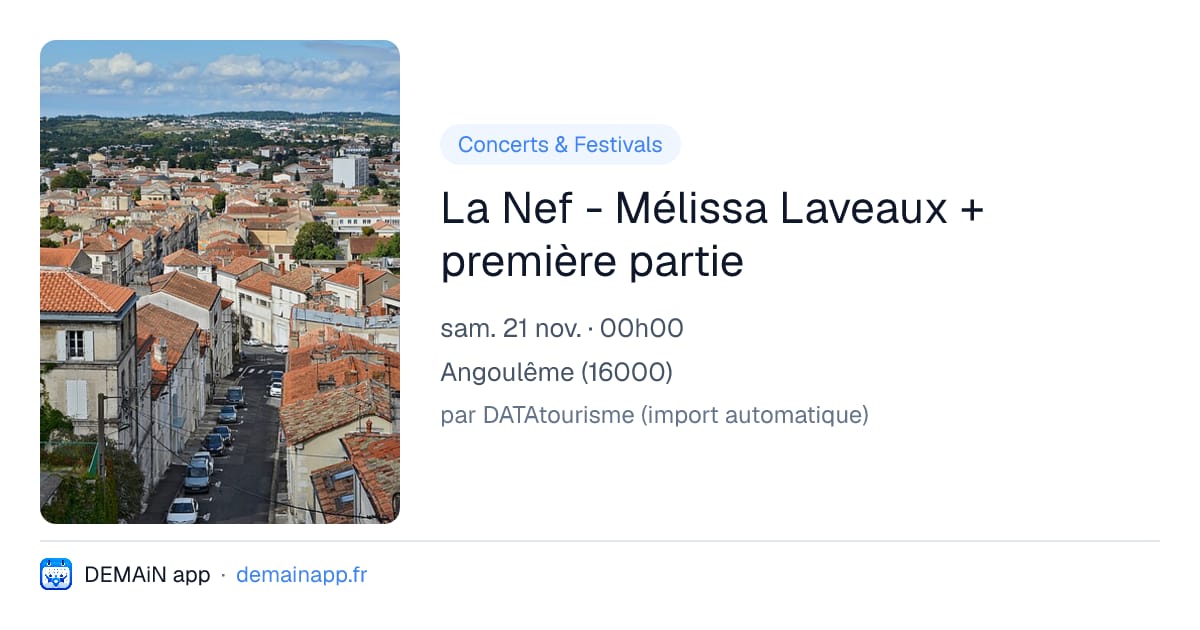 La Nef - Mélissa Laveaux + première partie — Angoulême