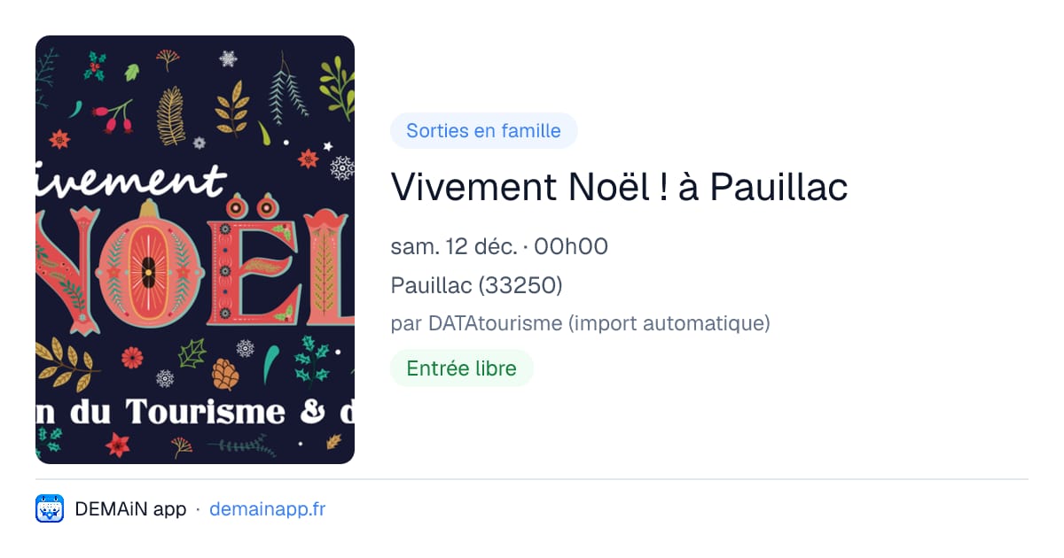 Vivement Noël ! à Pauillac — Pauillac