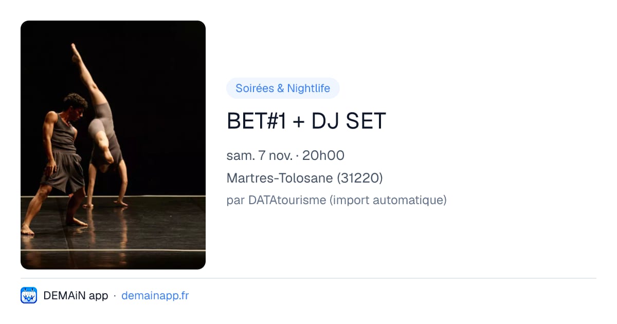 BET#1 + DJ SET — Martres-Tolosane