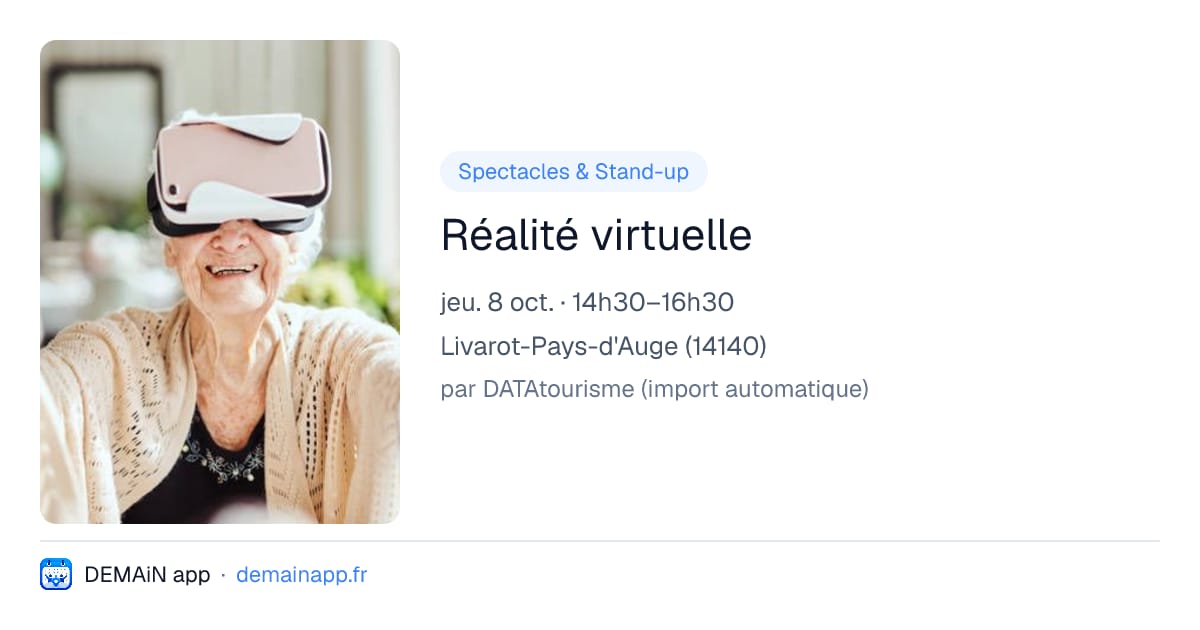 Réalité virtuelle — Livarot-Pays-d'Auge