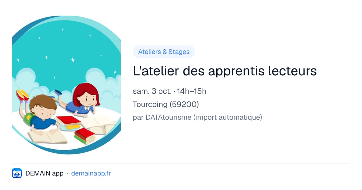 L'atelier des apprentis lecteurs — Tourcoing