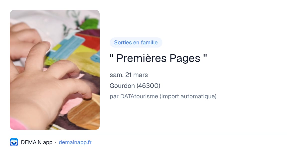 '' Premières Pages '' — Gourdon