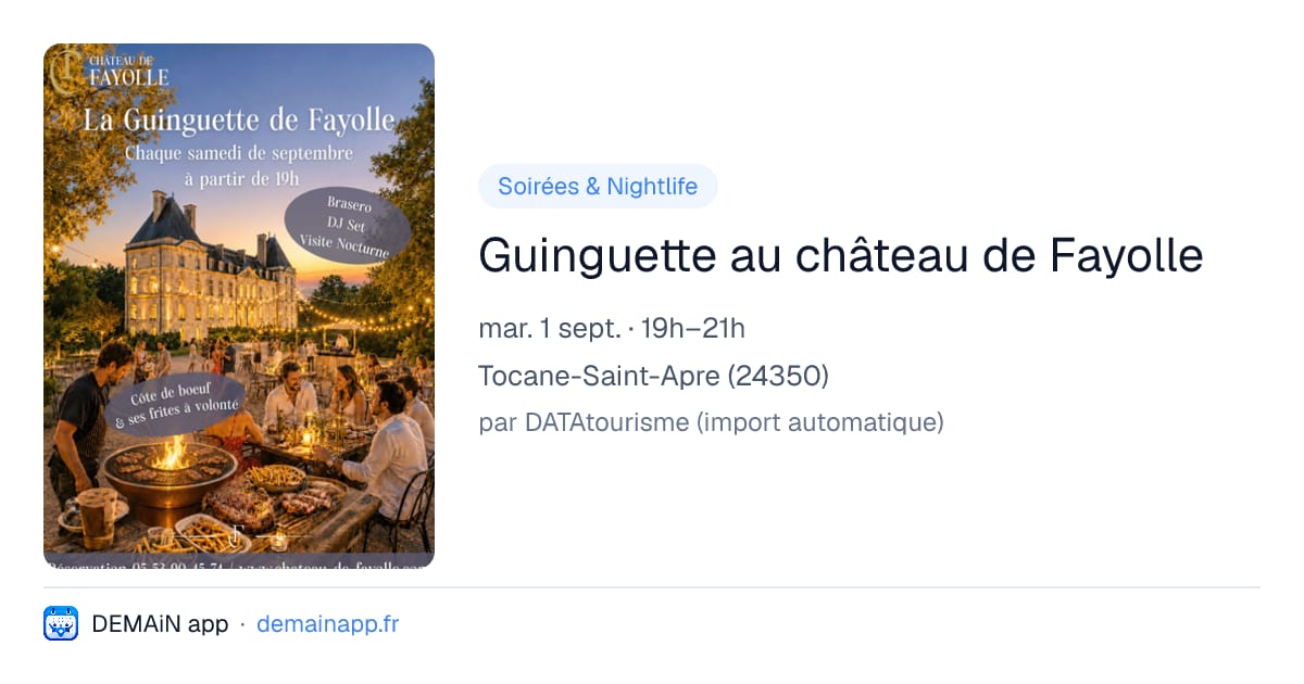 Guinguette au château de Fayolle — Tocane-Saint-Apre