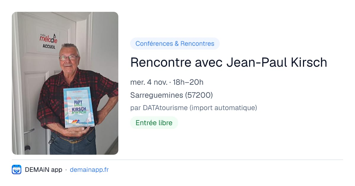 Rencontre avec Jean-Paul Kirsch — Sarreguemines