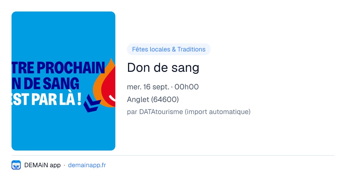 Don de sang — Anglet