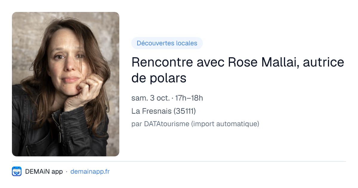Rencontre avec Rose Mallai, autrice de polars — La Fresnais