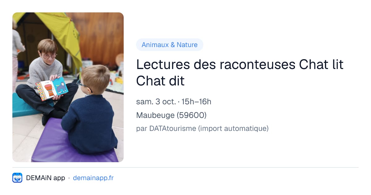 Lectures des raconteuses Chat lit Chat dit — Maubeuge
