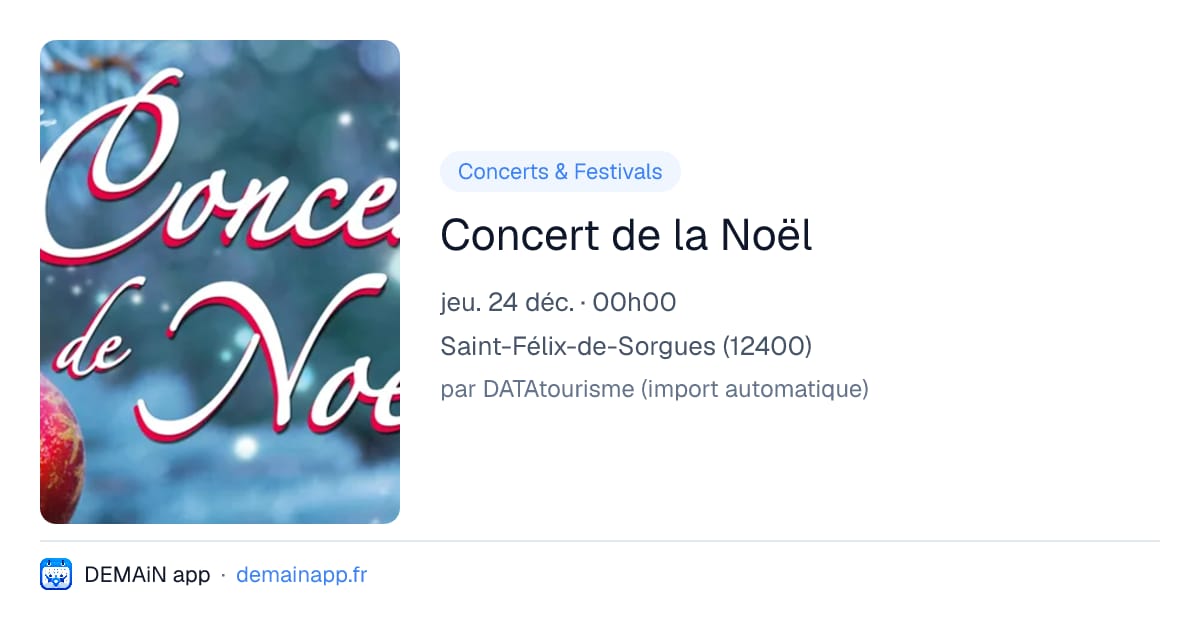 Concert de la Noël — Saint-Félix-de-Sorgues