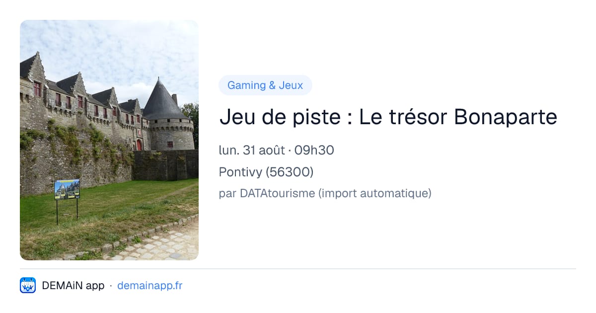 Jeu de piste : Le trésor Bonaparte — Pontivy