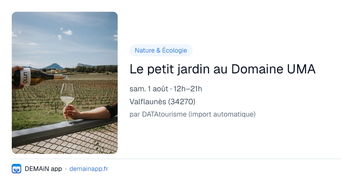 Le petit jardin au Domaine UMA — Valflaunès