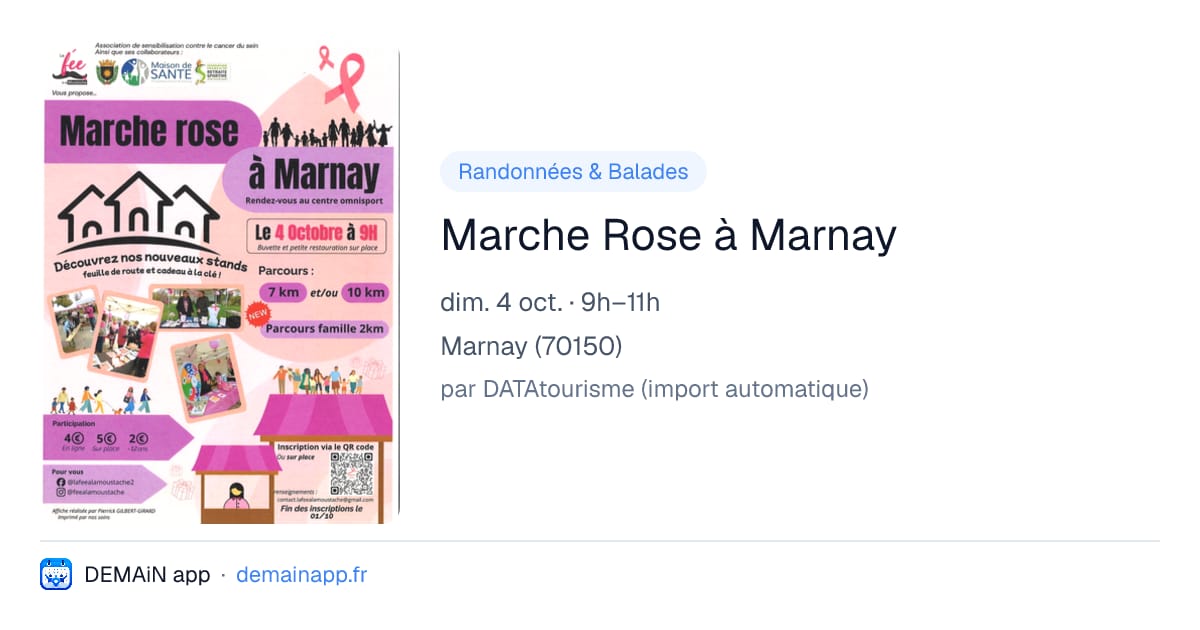 Marche Rose à Marnay — Marnay