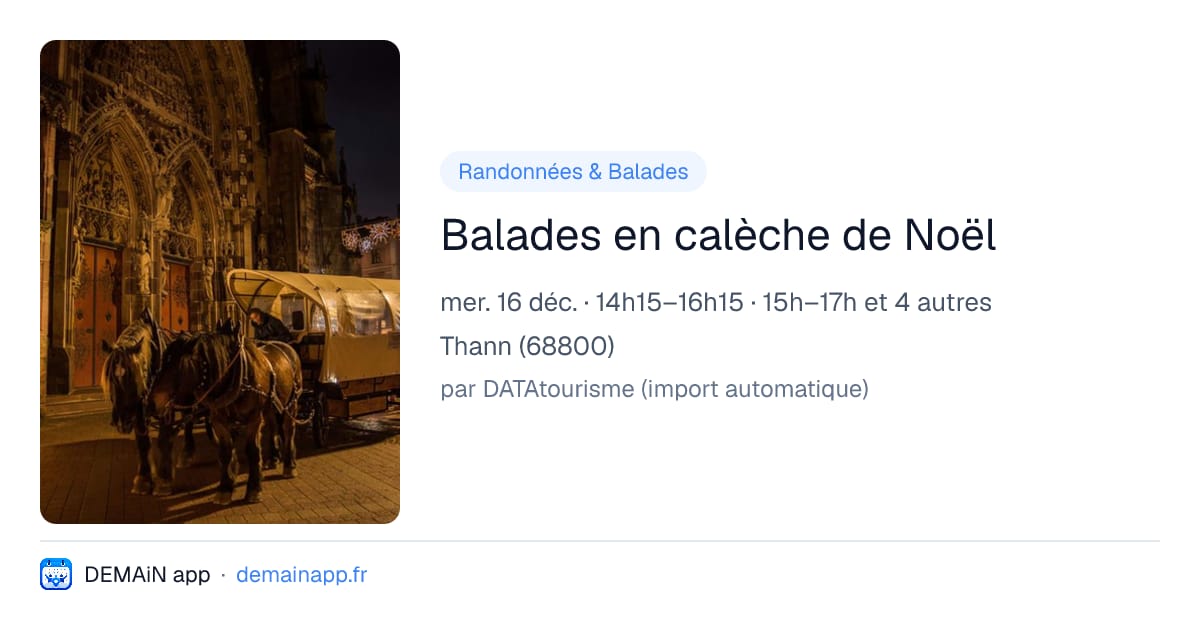 Balades en calèche de Noël — Thann