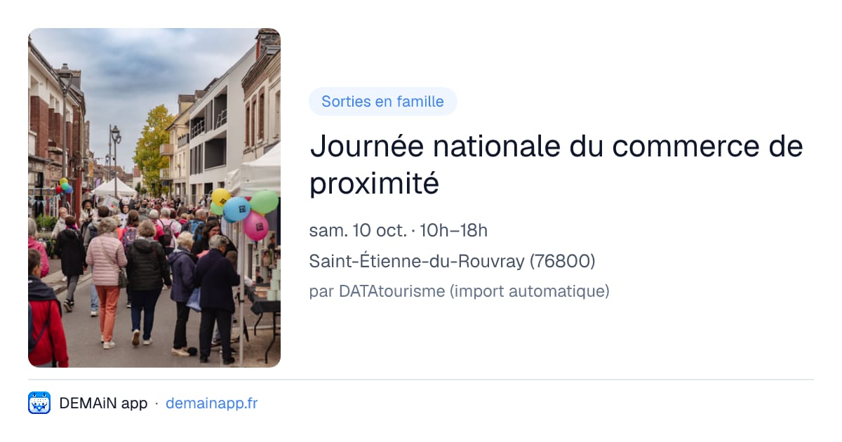 Journée nationale du commerce de proximité — Saint-Étienne-du-Rouvray