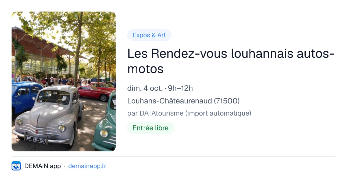Les Rendez-vous louhannais autos-motos — Louhans-Châteaurenaud