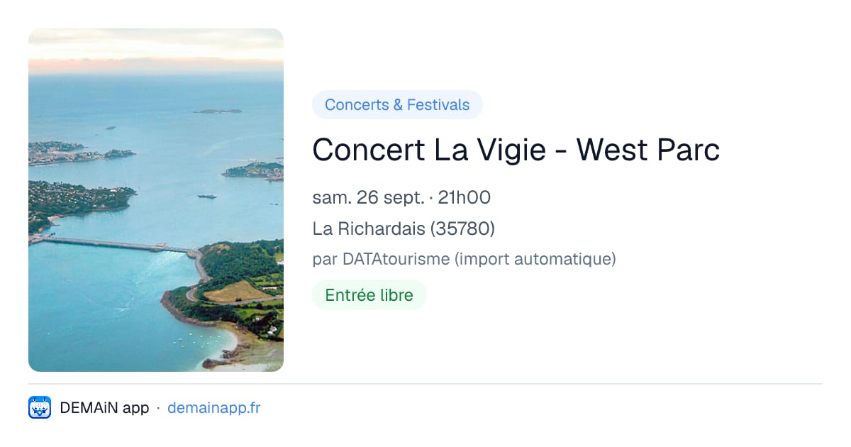 Concert La Vigie - West Parc — La Richardais