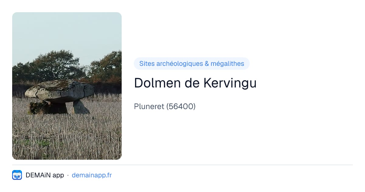 Dolmen de Kervingu — Pluneret
