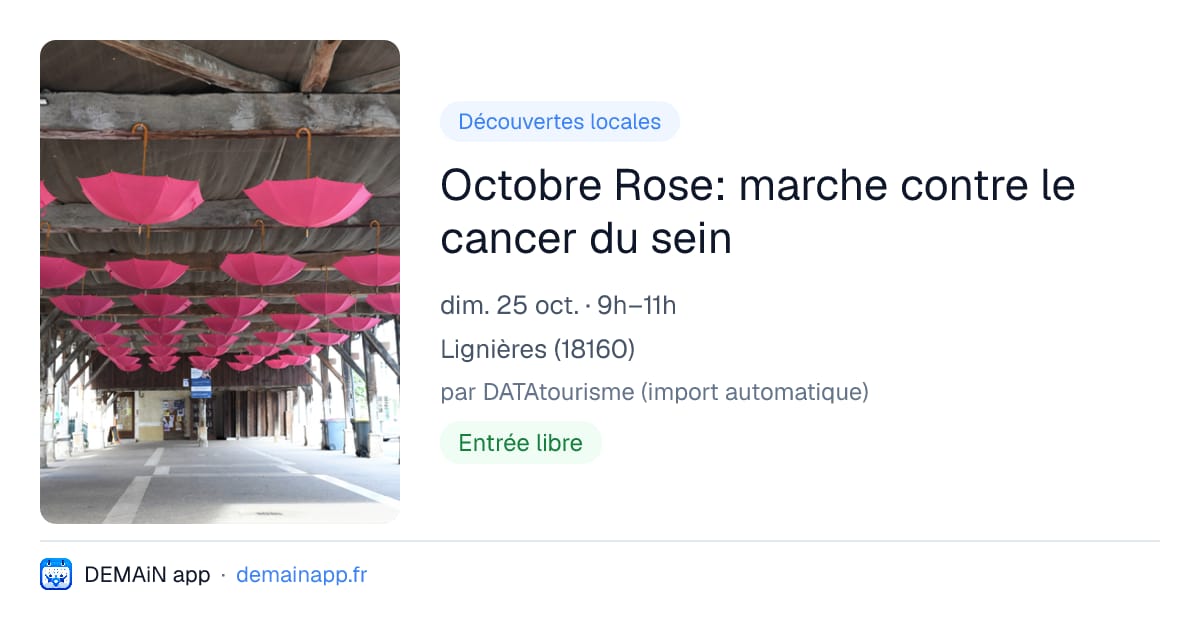 Octobre Rose: marche contre le cancer du sein — Lignières