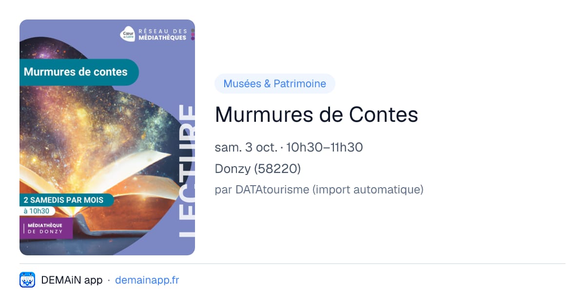Murmures de Contes — Donzy