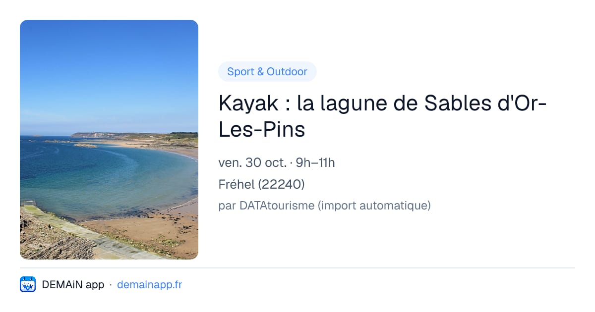 Kayak : la lagune de Sables d'Or-Les-Pins — Fréhel