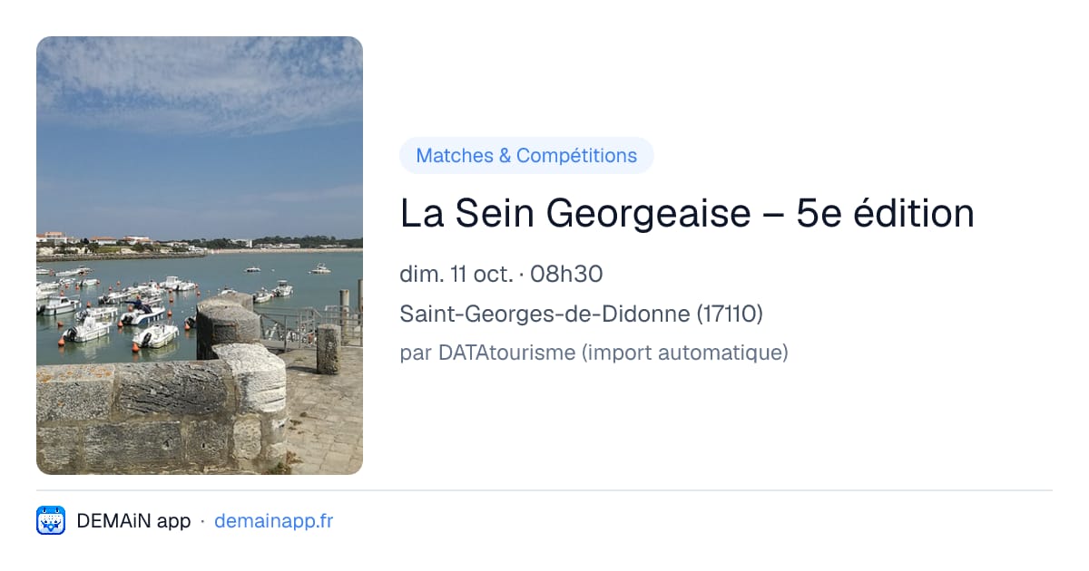 La Sein Georgeaise – 5e édition — Saint-Georges-de-Didonne