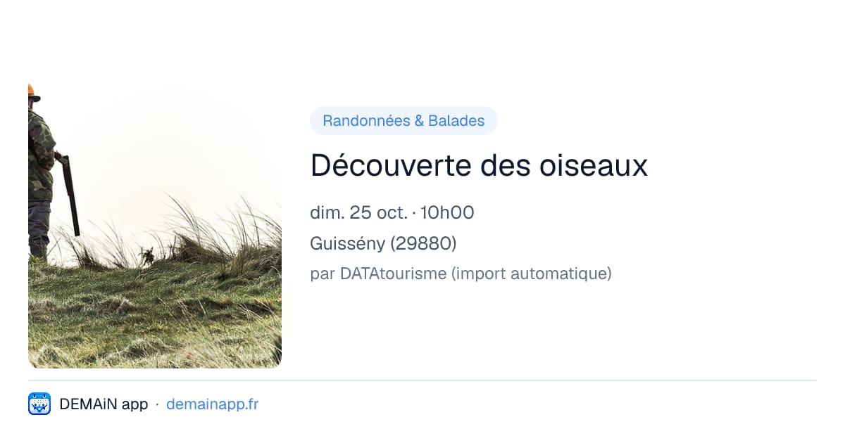 Découverte des oiseaux — Guissény