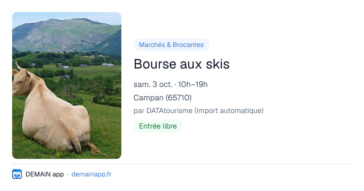 Bourse aux skis — Campan