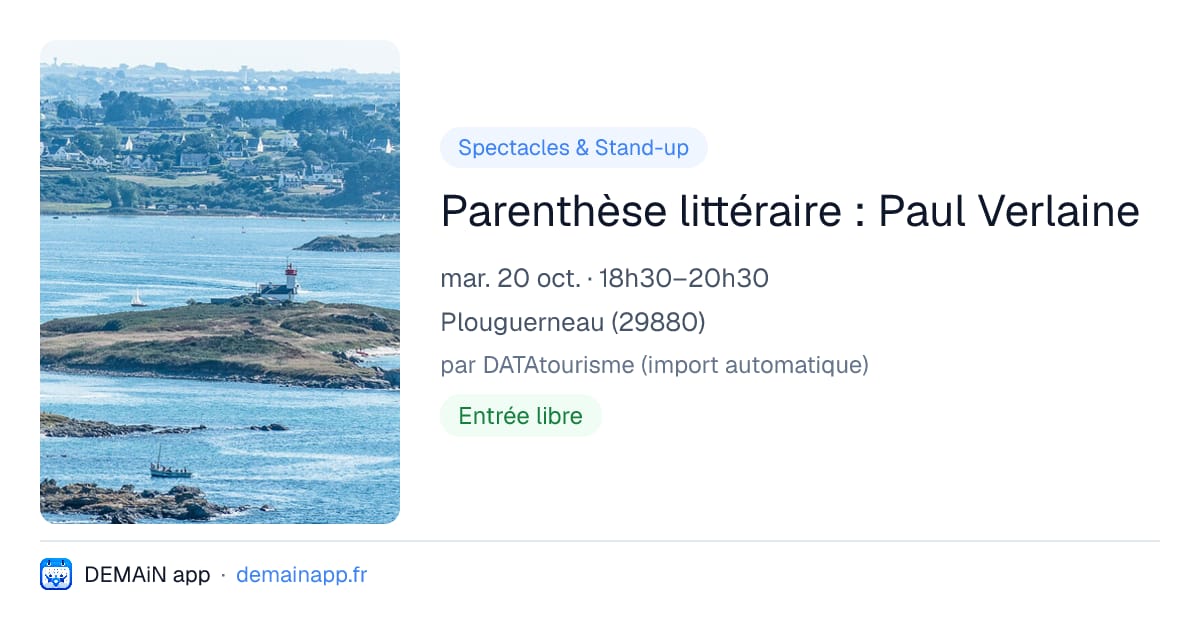 Parenthèse littéraire : Paul Verlaine — Plouguerneau