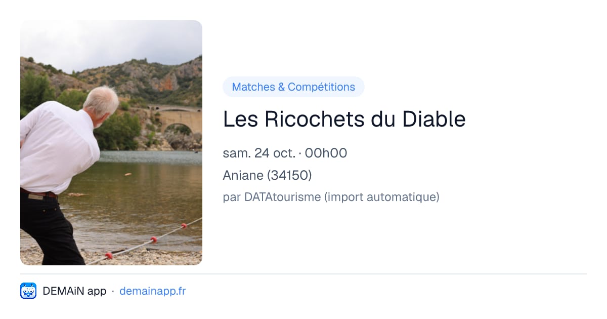 Les Ricochets du Diable — Aniane