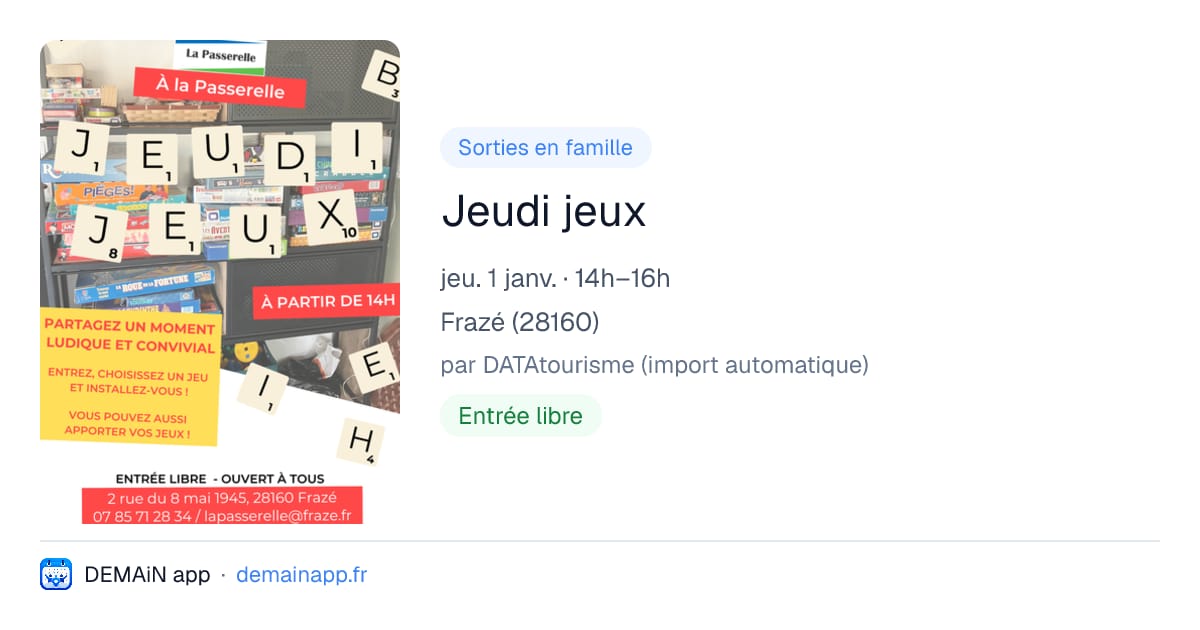 Jeudi jeux — Frazé