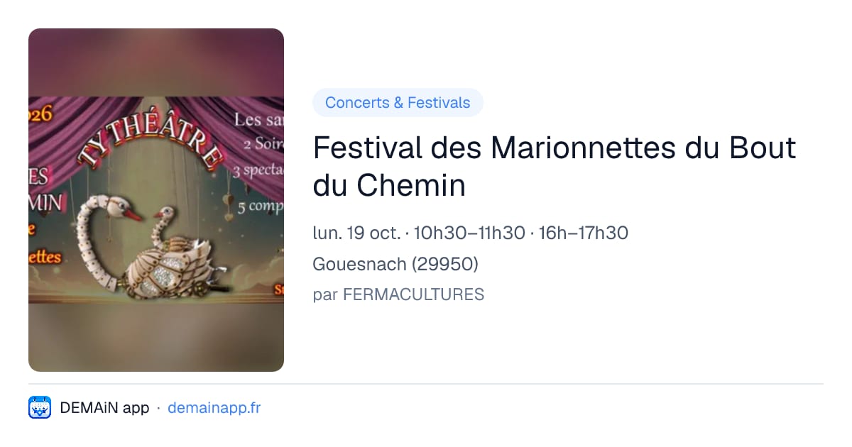 Festival des Marionnettes du Bout du Chemin — Gouesnach