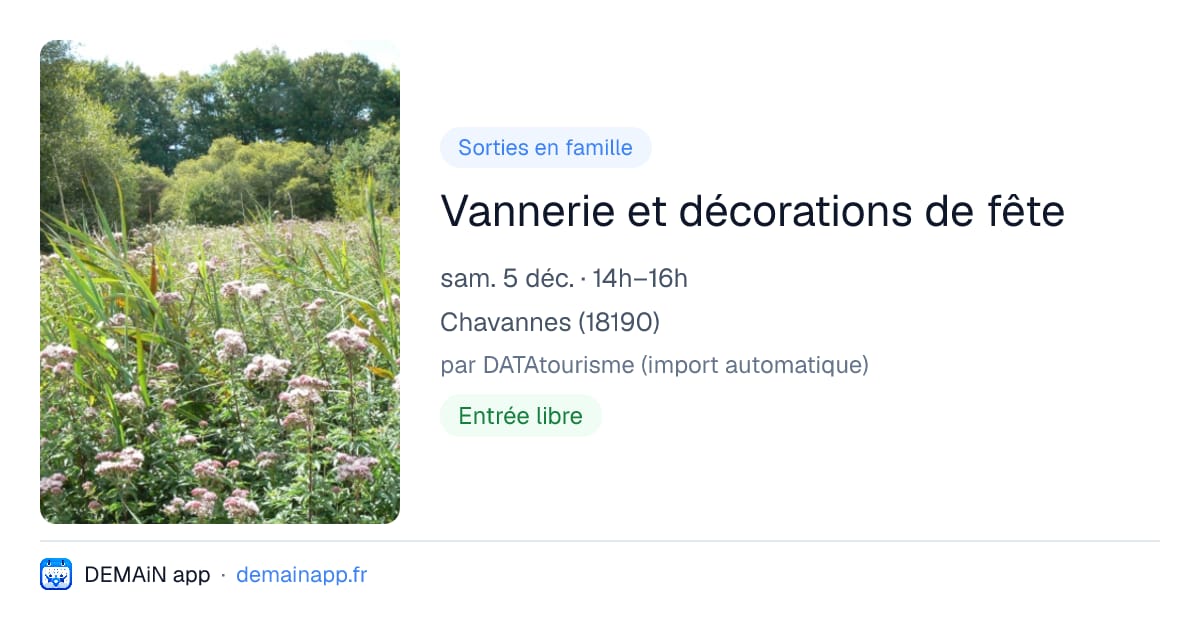 Vannerie et décorations de fête — Chavannes