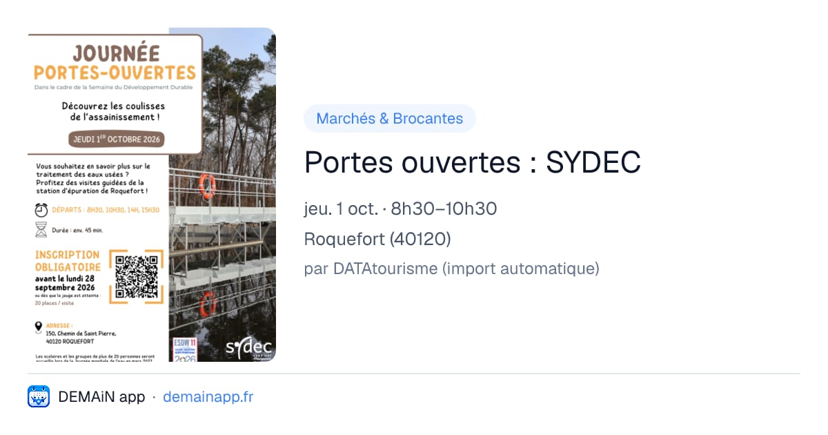 Portes ouvertes : SYDEC — Roquefort