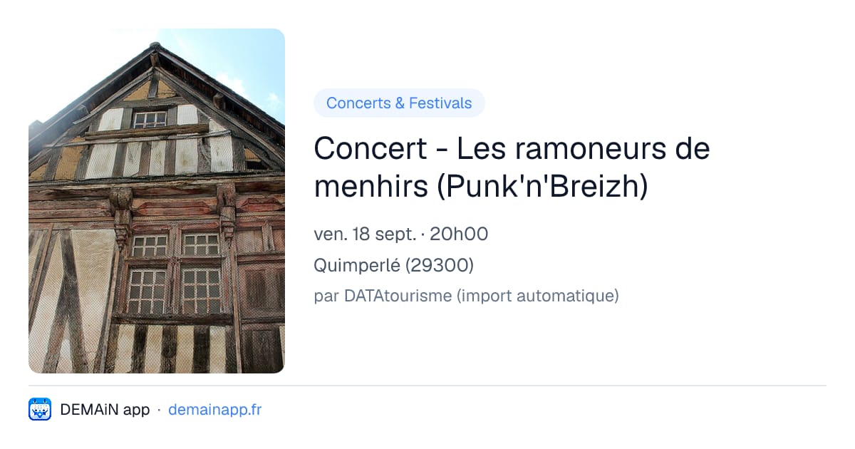 Concert - Les ramoneurs de menhirs (Punk'n'Breizh) — Quimperlé