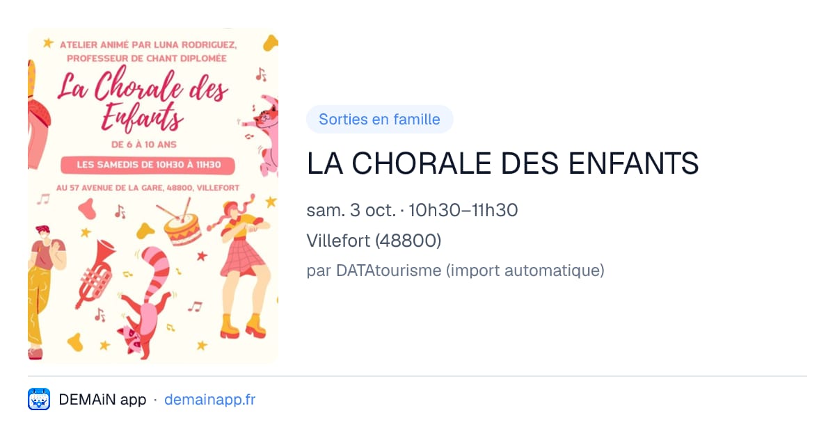 LA CHORALE DES ENFANTS — Villefort