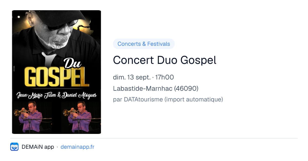 Concert Duo Gospel — Labastide-Marnhac