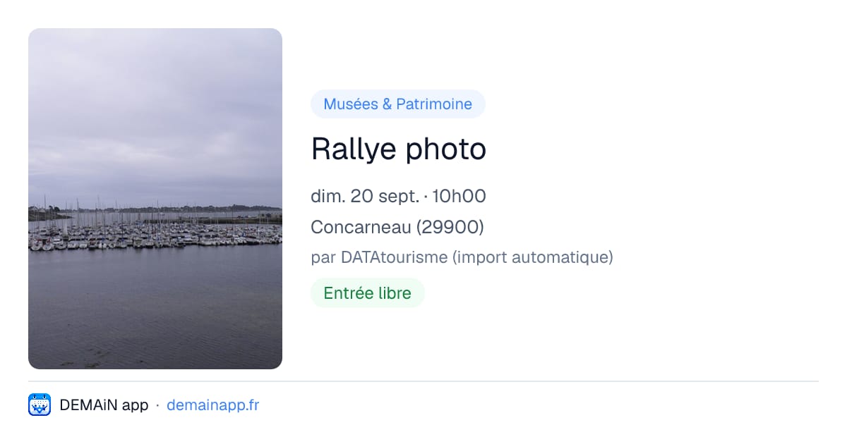 Rallye photo — Concarneau