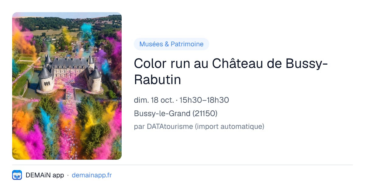 Color run au Château de Bussy-Rabutin — Bussy-le-Grand