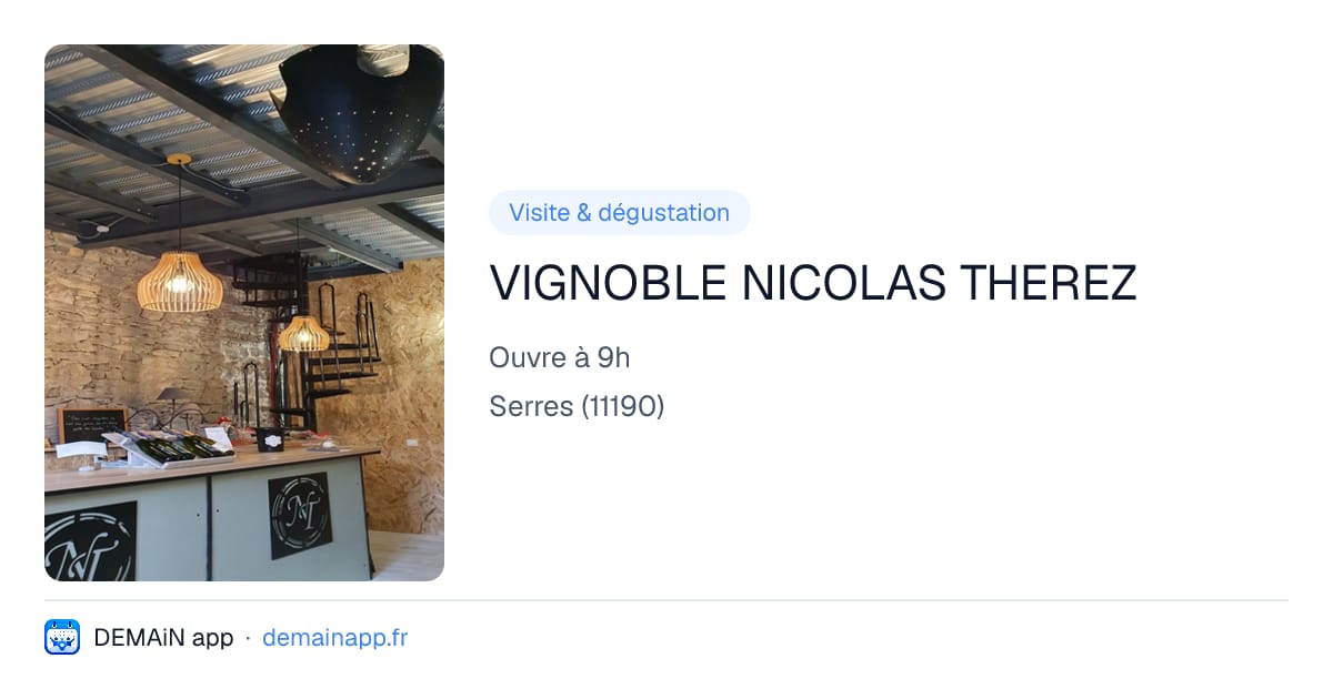 VIGNOBLE NICOLAS THEREZ — Serres