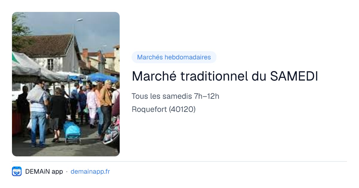 Marché traditionnel du SAMEDI — Roquefort