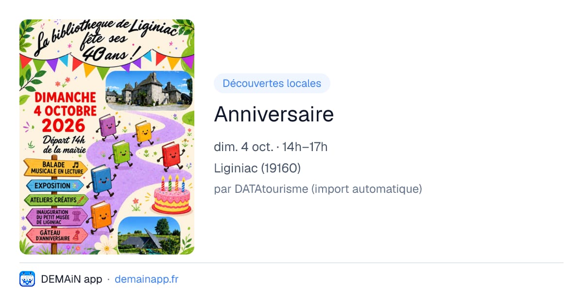 Anniversaire — Liginiac