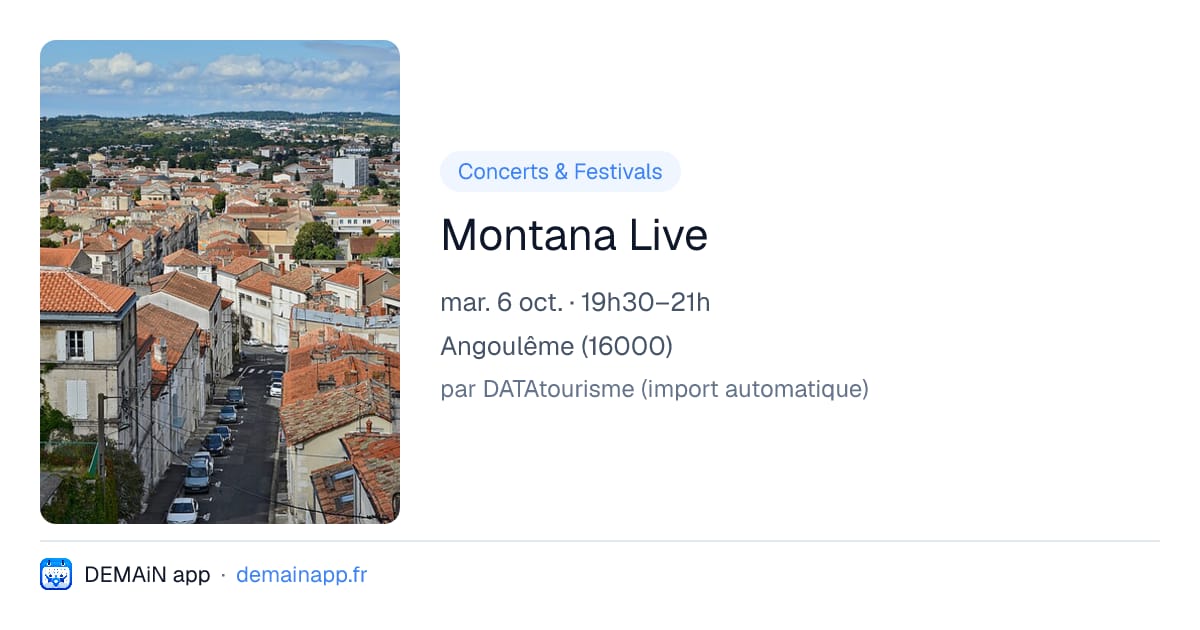 Montana Live — Angoulême