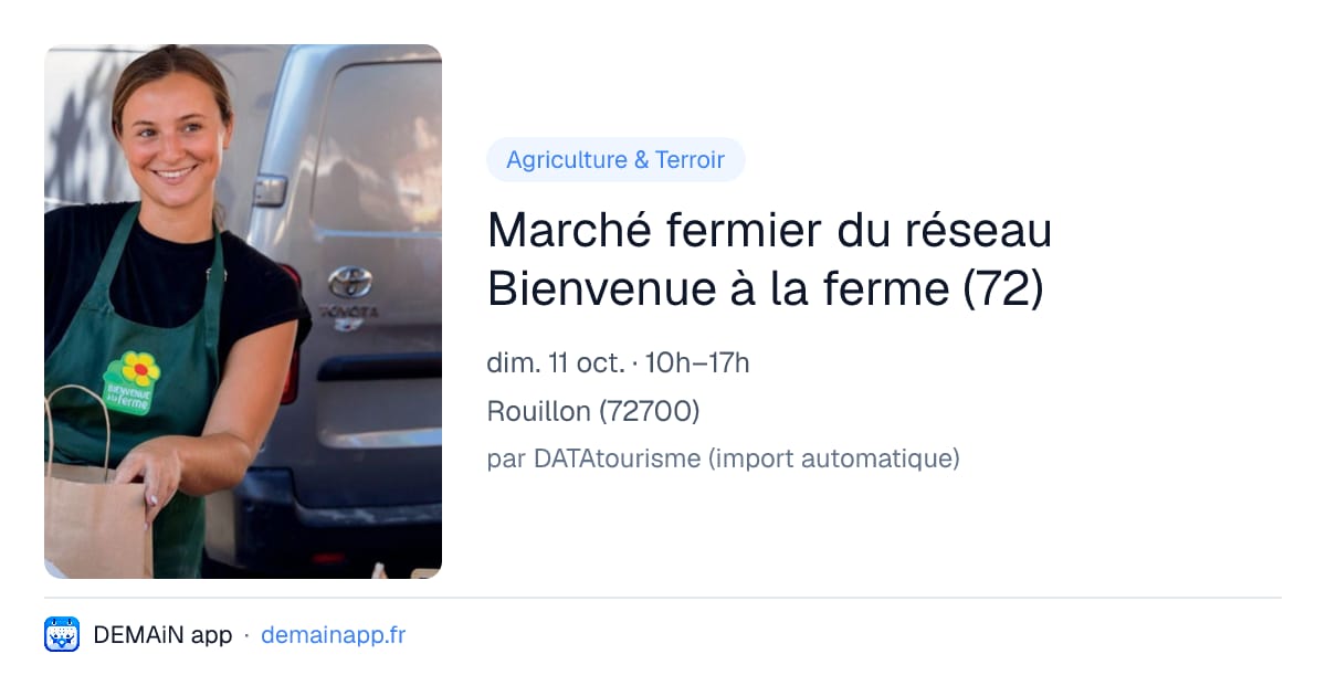 Marché fermier du réseau Bienvenue à la ferme (72) — Rouillon