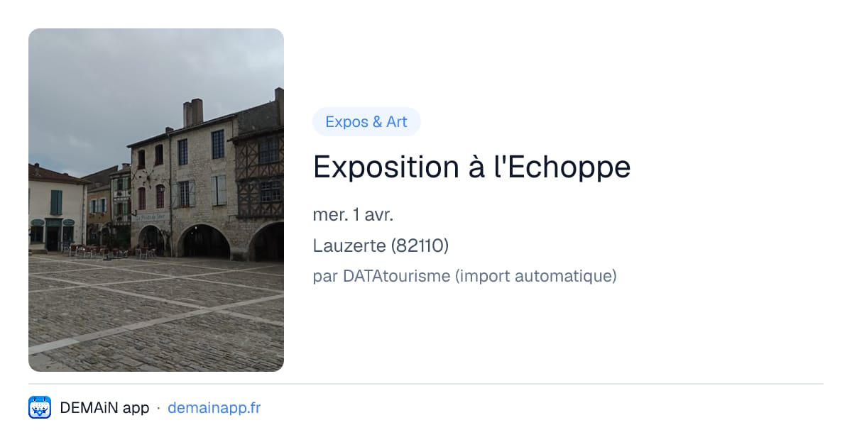 Exposition à l'Echoppe — Lauzerte