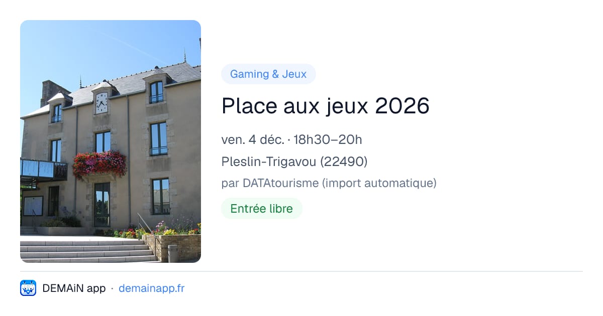 Place aux jeux 2026 — Pleslin-Trigavou
