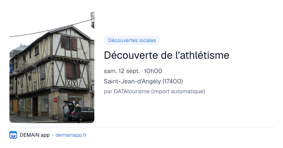 Découverte de l'athlétisme — Saint-Jean-d'Angély