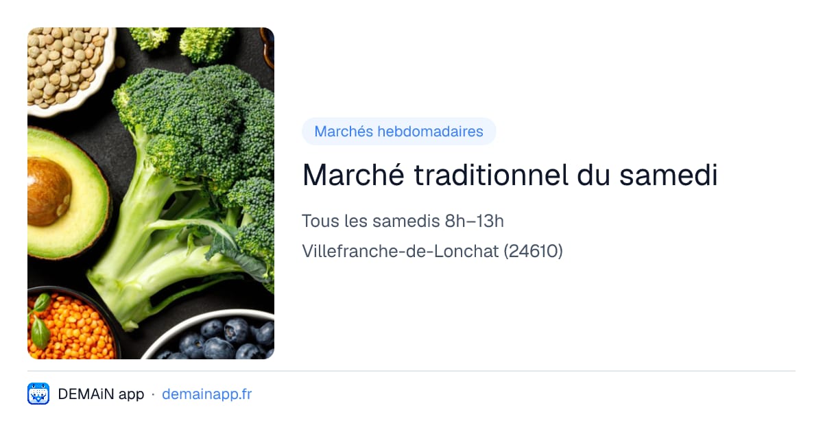 Marché traditionnel du samedi — Villefranche-de-Lonchat