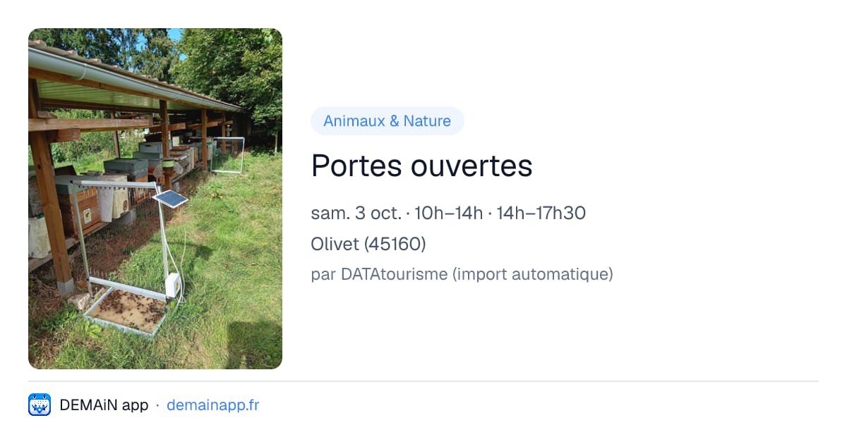 Portes ouvertes — Olivet