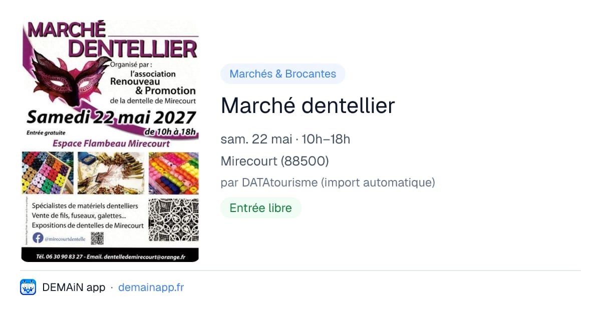 Marché dentellier — Mirecourt