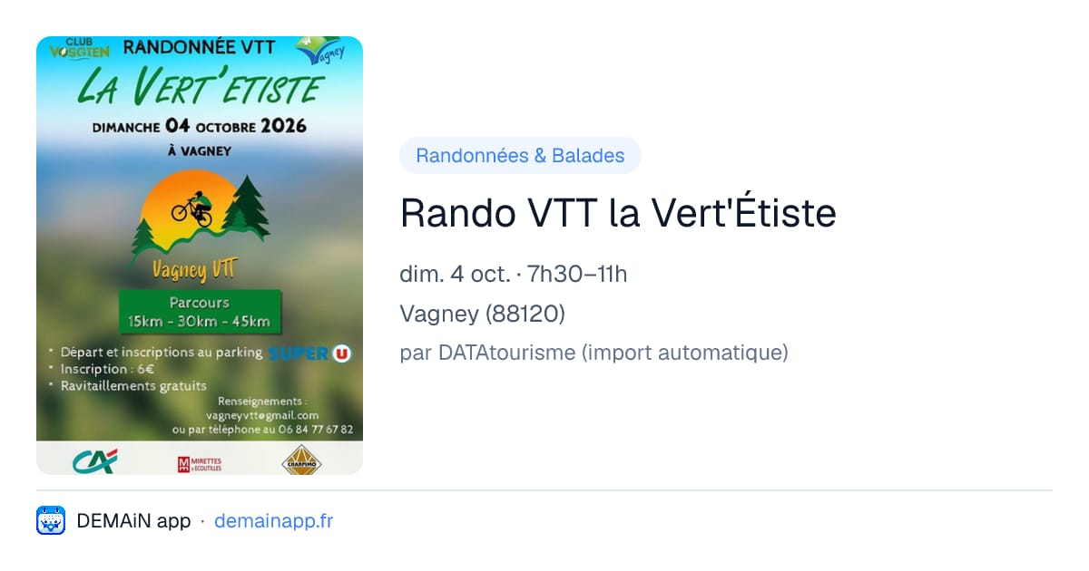 Rando VTT la Vert'Étiste — Vagney