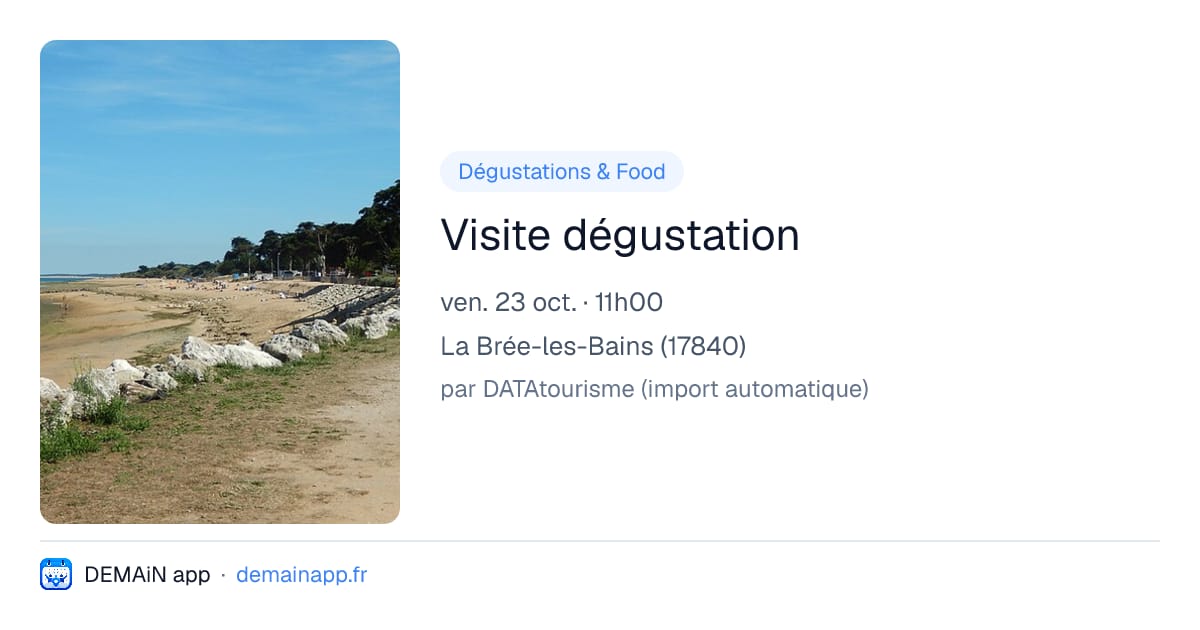 Visite dégustation — La Brée-les-Bains